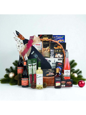 Cesta con jamón Sweet Xmas